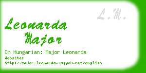 leonarda major business card